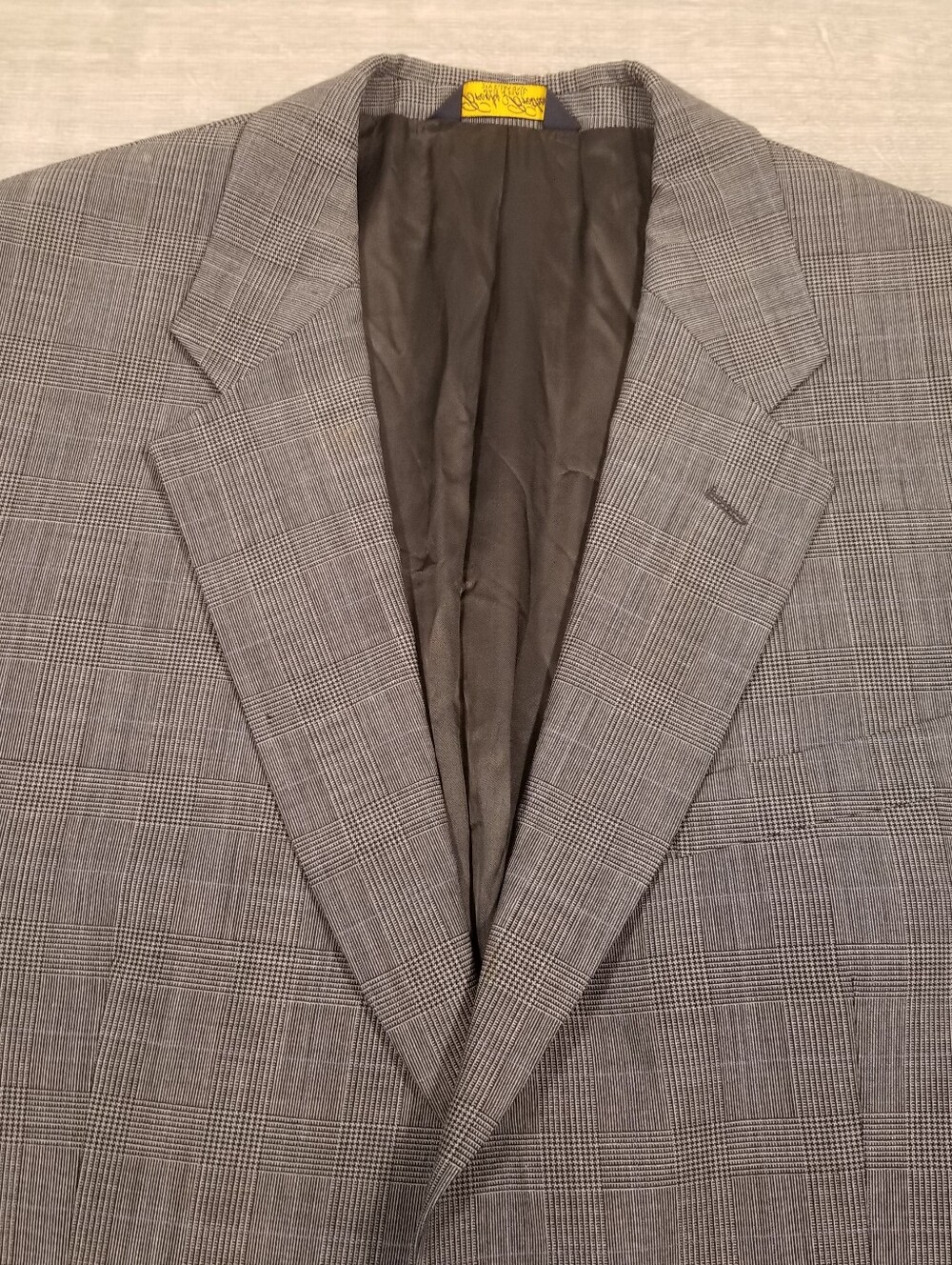 Vintage Brooks Brothers Blazer Men's 42R Gray Plaid Houndstooth Glen Windowpane